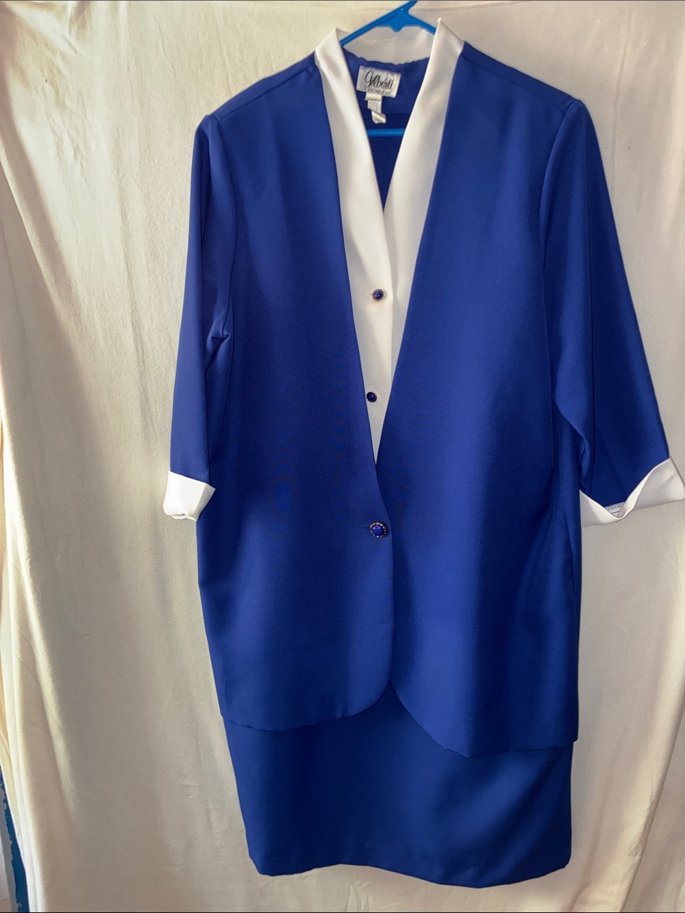 Vintage Gilberti Cobalt Blue Layered One Piece Dress